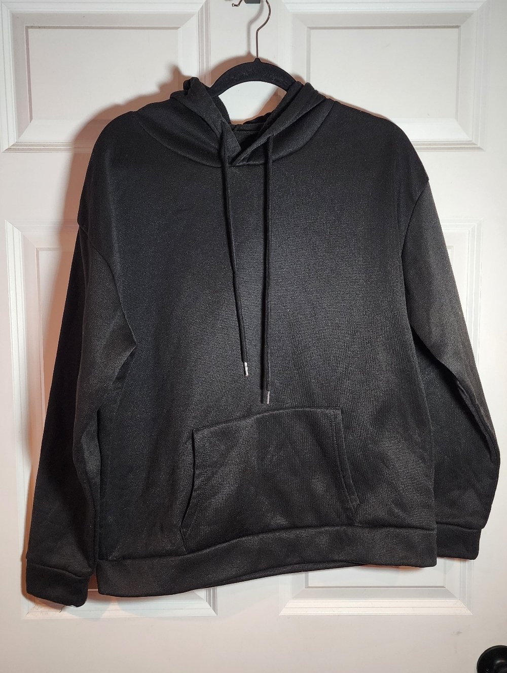 Shein Black And White Floral Design Pullover Hoodie XL